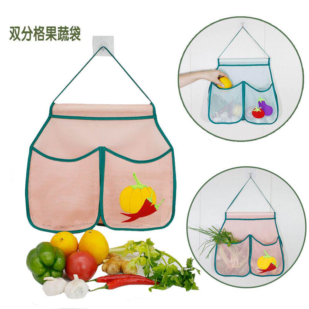 新款网袋瓜果蔬菜水果袋  厨房配料葱姜蒜收纳袋 果蔬袋挂袋