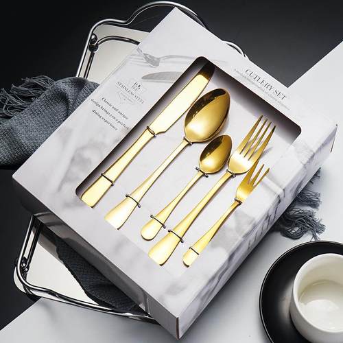 不锈钢餐具1010五主件西餐牛排刀叉勺子30件套礼盒套装定制