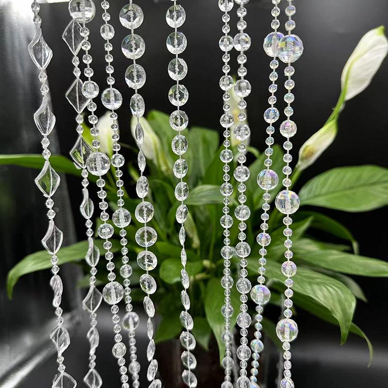 亚克力珠帘线帘婚庆路引串婚礼现场舞台吊顶装饰diy门帘隔断定制