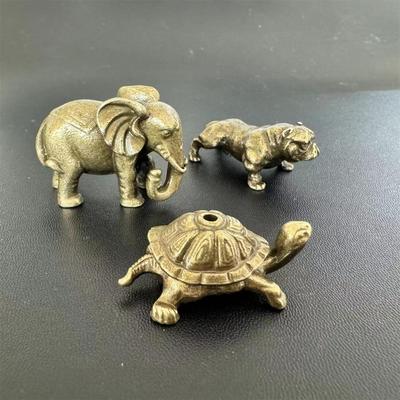 森舍仿铜福财小象摆件香插钥匙雕工艺品办公桌茶宠装饰摆件