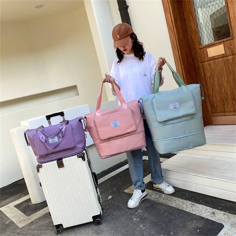 旅行包女短途轻便手提运动包大容量折叠健身包衣服待产收纳行李袋