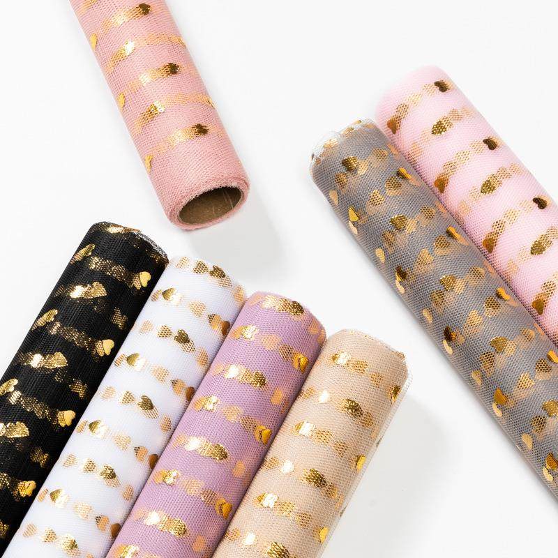 心心念念包花纱韩式烫金恋心纱花艺花束包装网纱鲜花花店包花材料定制,文具电教/文化用品/商务用品,包装纸/蜂窝纸,淘宝优惠券,粉丝福利购,淘宝优惠卷