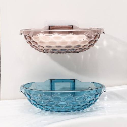 透明沥水肥皂盒免打孔粘贴壁挂式肥皂架卫生间塑料香皂架香皂盒