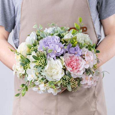 仿真花植物盆景婚庆装饰品INS风仿真植物墙花墙假花玫瑰花MW66778