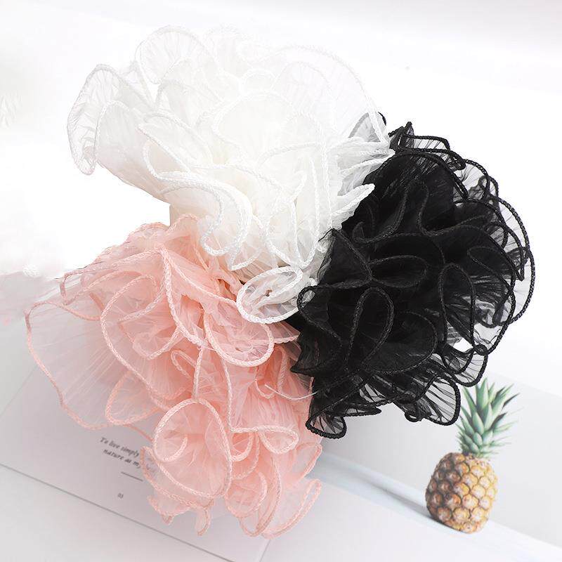 褶皱浪花纱鲜花包装材料情人节韩式花艺玫瑰包花网纱波浪花店用品定制