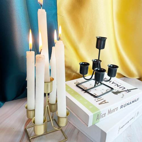 厂家直销欧式铁艺烛台浪漫时光灯笼烛光晚餐摆件酒吧装饰婚庆烛台