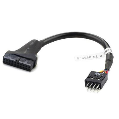 20pin转9pin公插针排母线 USB 3.0 TO USB 2.0 USB3.0转2.0转换线定制