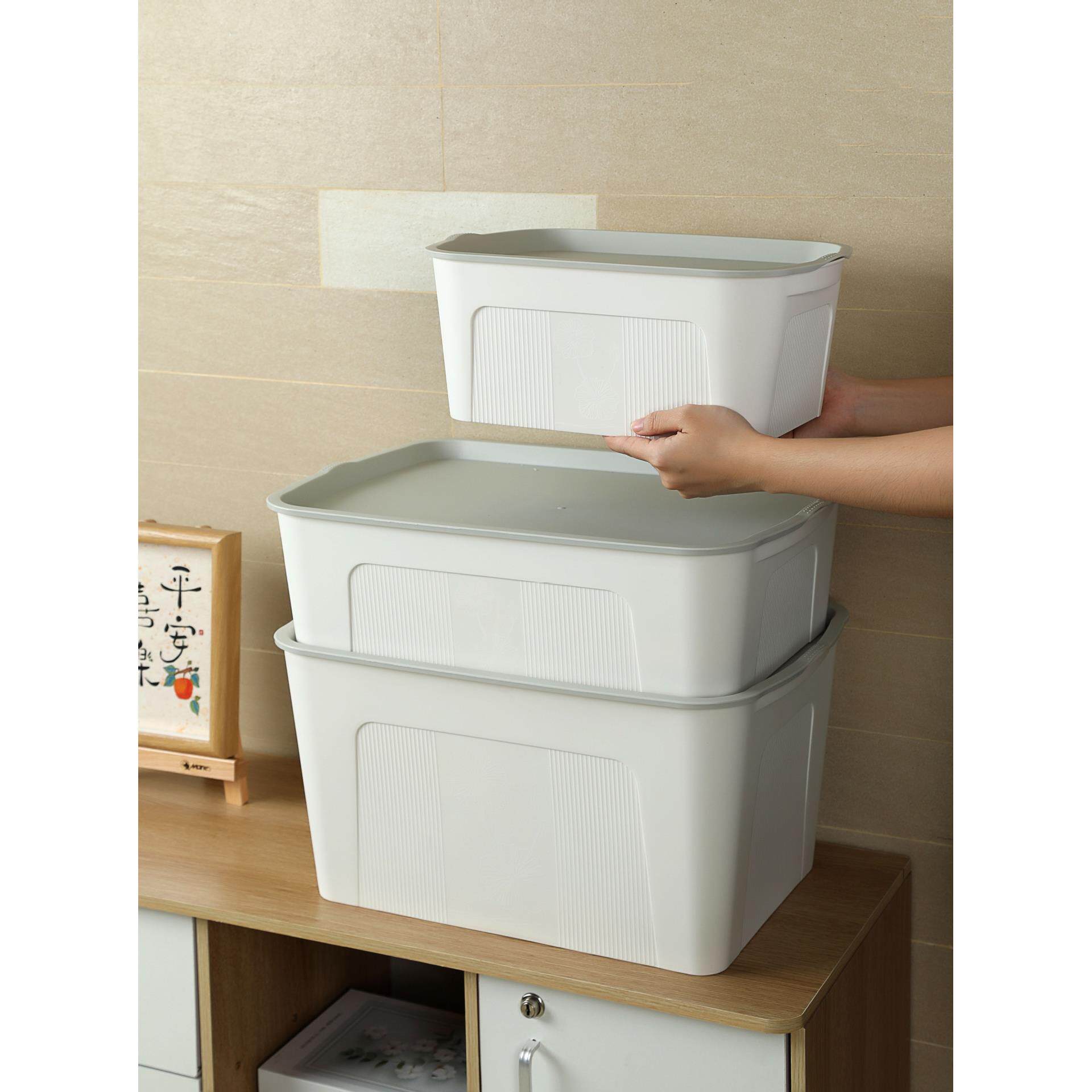 装衣服的带盖杂物露营移动床底收纳箱桌面工业文件大中小号