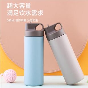吸管保温杯不锈钢双饮户外运动水杯便携外贸商务车载双层杯定 新款