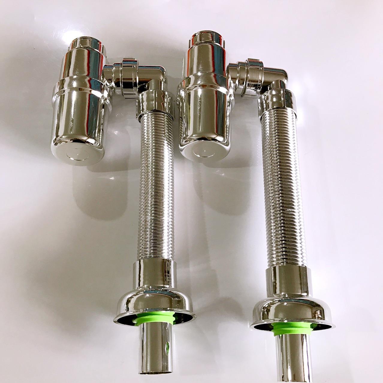 电镀P型钢丝防臭 塑料下水管 面盆菜盆单双槽下水管下水器配件定
