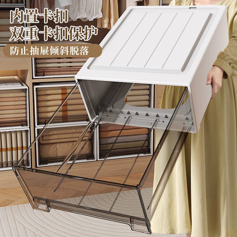 收纳箱特大号生活用品整理箱宿舍收纳柜子抽屉式床底箱收纳盒透明