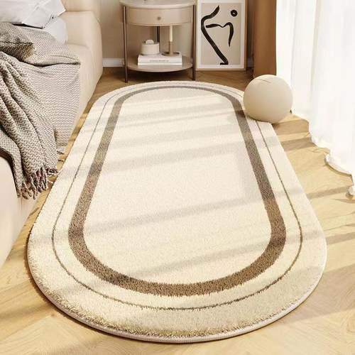 奶油风仿床边毯家用卧室加厚毛绒飘窗垫光脚隔凉地垫客厅地垫定制