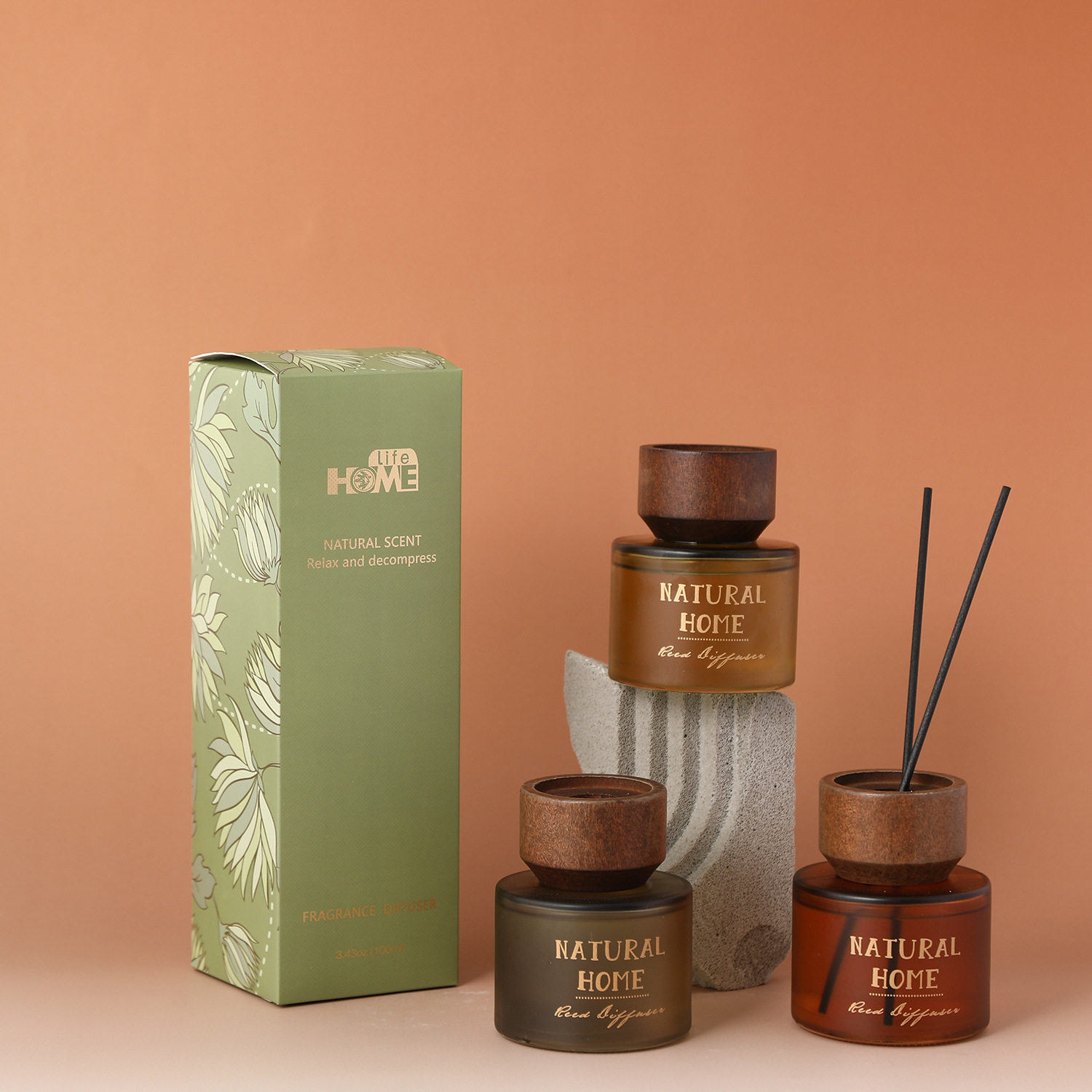 无火香薰家用室内香氛藤条摆件持久扩香卧室精油小众高级香薰礼品