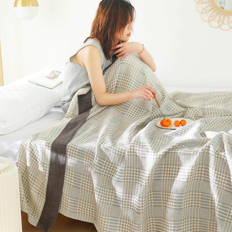 棉纱布毛巾被夏凉被夏季单人双人空调被夏被午睡毯定制