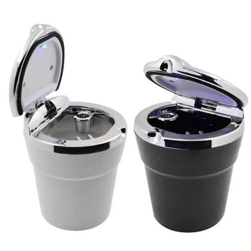 车载铝合金烟灰缸创意多功能汽车个性通用车内车用带盖焑灰缸有盖