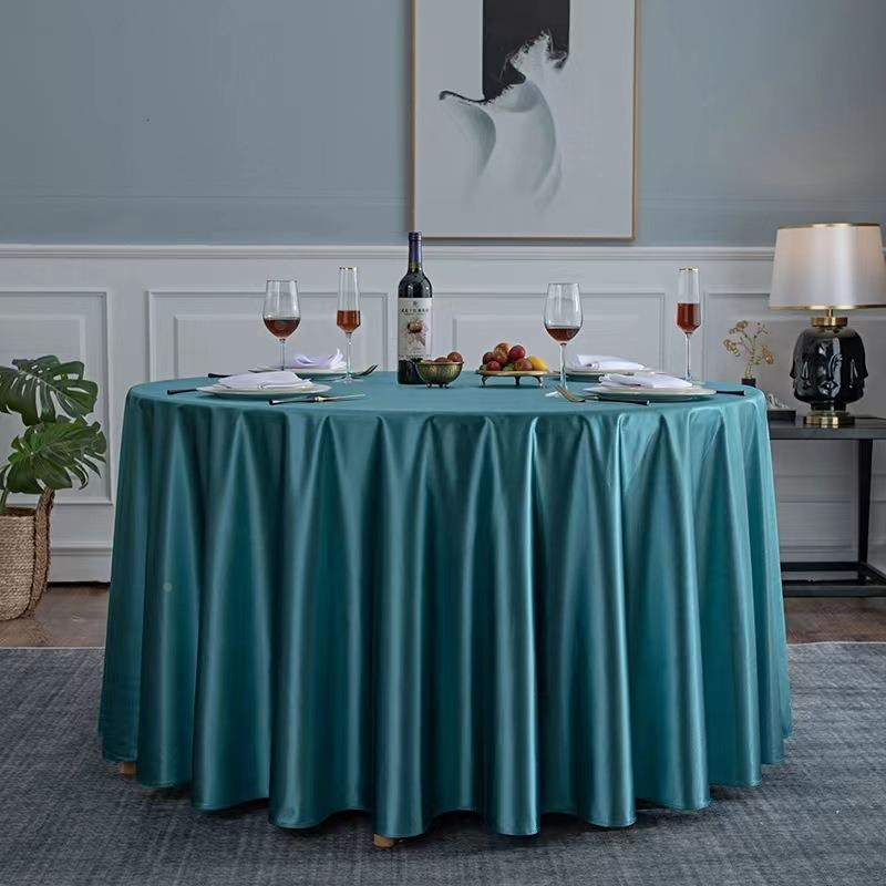 酒店桌布圆形圆桌饭店餐厅圆形桌布台布餐布宴会高档大圆桌布定制