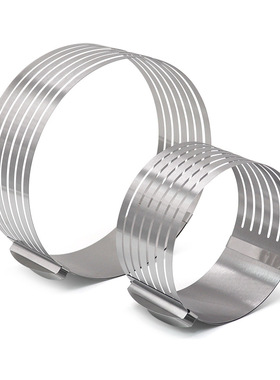 现货不锈钢切片蛋糕模 大小号伸缩蛋糕模具 分层慕斯圈厨房小工具