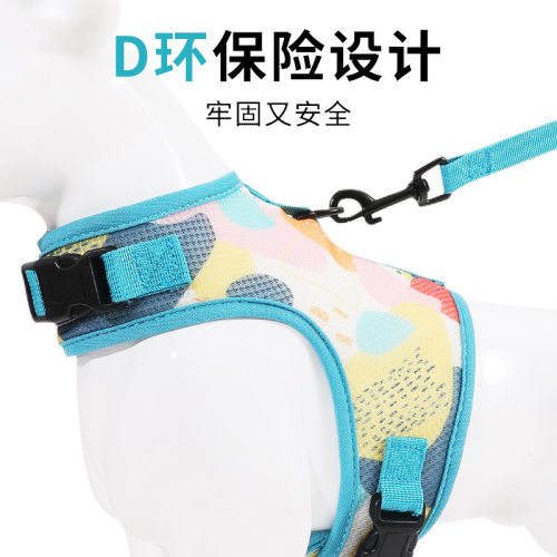 宠物牵引绳狗狗猫咪衣服背心式宠物胸背带中小型狗狗牵引绳遛狗绳