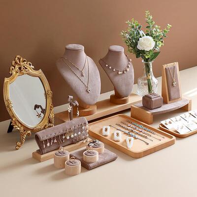 戒指架子耳环架人像脖子项链展示架店铺专用饰品珠宝展示道具托盘