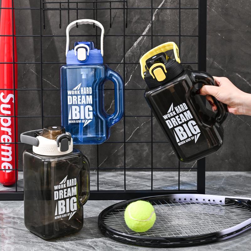 新款大容量运动水壶高颜值时尚吨吨桶户外便携塑料水杯定制