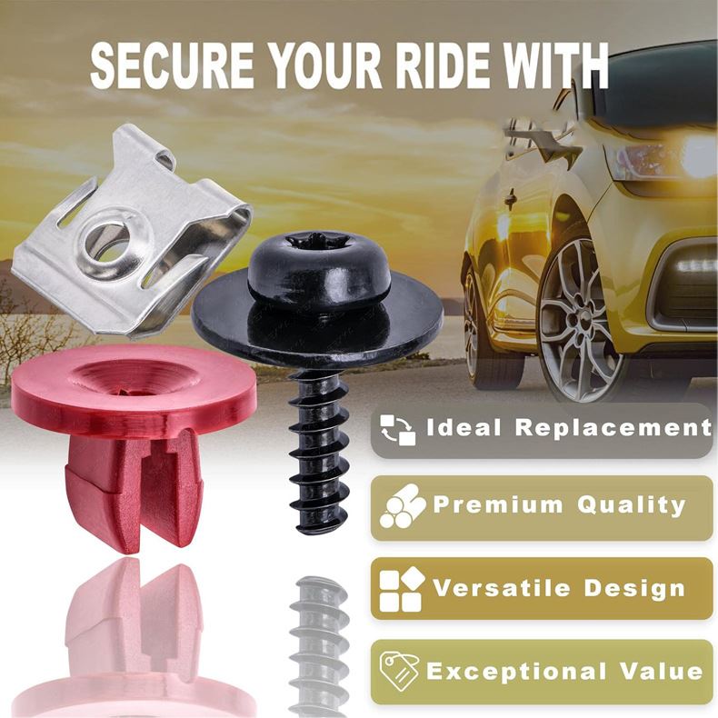 10金属螺母套件T30快丝螺栓适用林肯发动机底护板固定卡扣