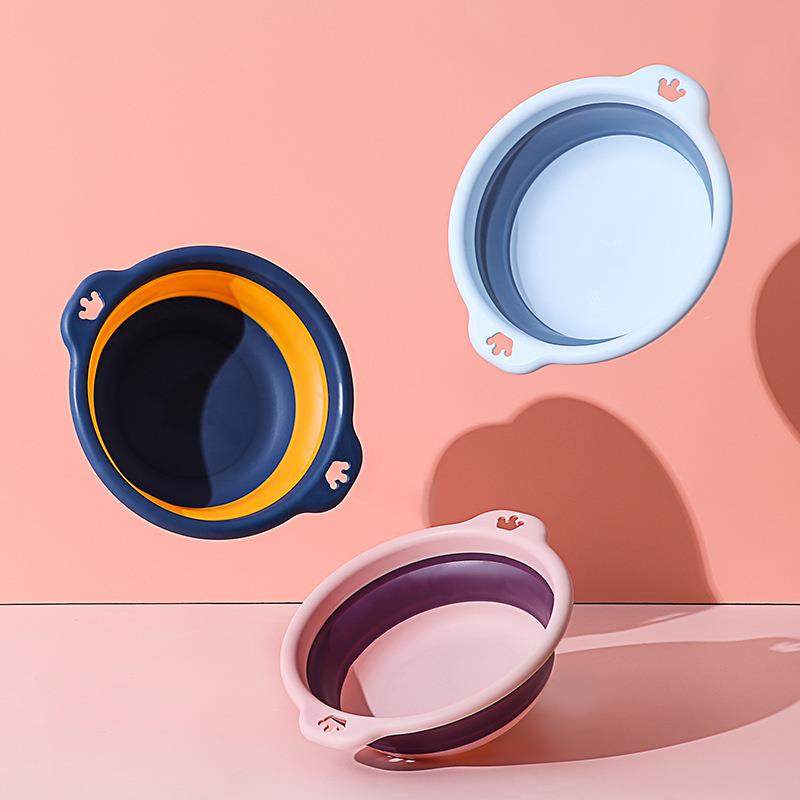 皇冠折叠脸盆外出便携收纳盆洗衣盆家用洗漱洗澡盆学生宿舍洗脸盆