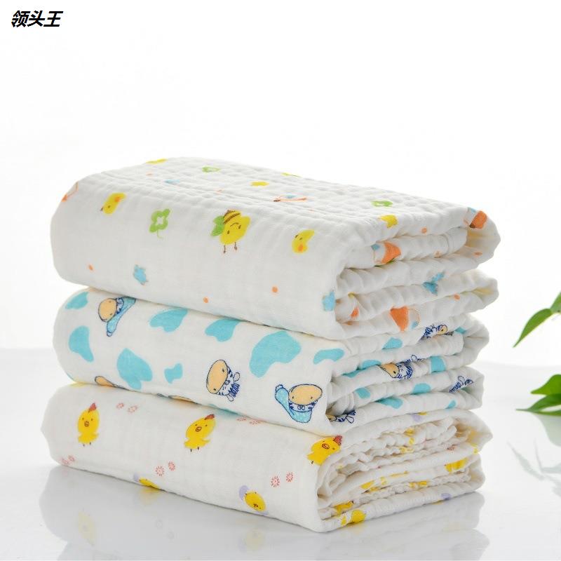 六层棉纱布起皱四季款超柔软浴巾 新生儿婴儿包被