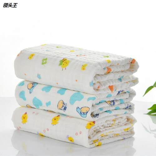 六层棉纱布起皱四季款超柔软浴巾 新生儿婴儿包被