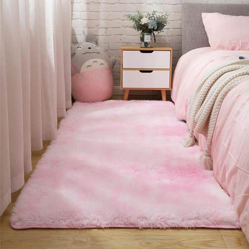 供应家用北欧客厅扎染地毯卧室榻榻米房间满铺扎染床边地垫定制