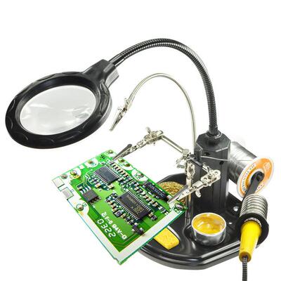 LED灯放大镜维修灯台灯360度转动五金修理工具电路板焊接辅助工具定制
