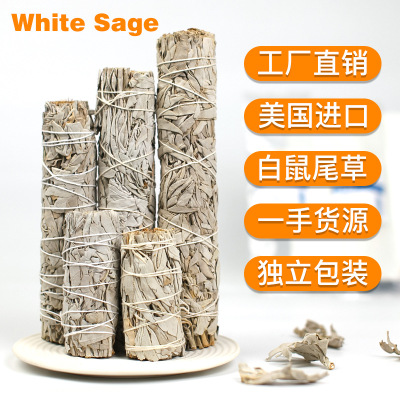 白鼠尾草蓝鼠尾草雪松杖圣木线香塔香鲍鱼壳等white sage