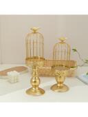 黑色覆古鸟笼烛台焊接做旧工艺 饰金属工艺品烛 雕刻花纹状装