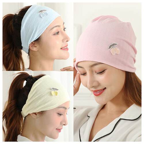 夏季新款棉质月子帽透气