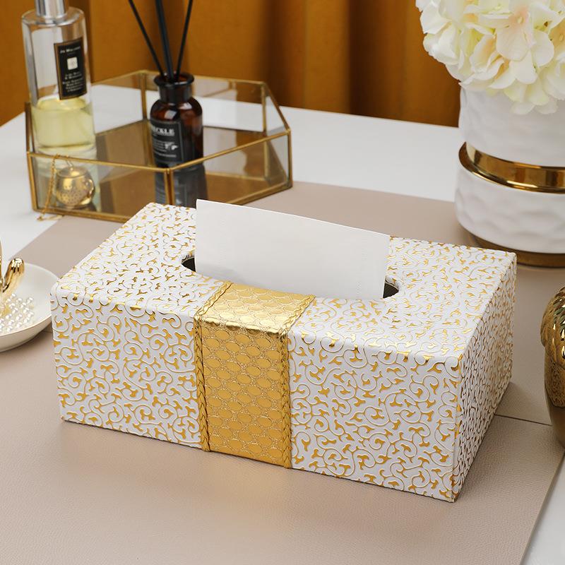 高档皮质纸巾盒欧式居家抽纸盒 时尚创意大号车载纸巾盒定制