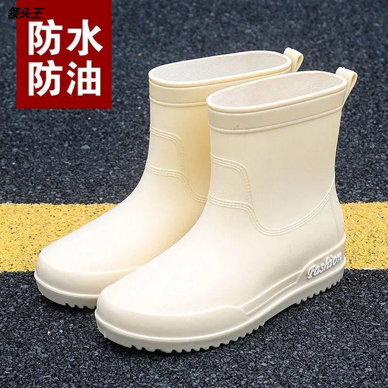 雨鞋雨靴女款短筒时尚新款防滑防水鞋厨房工作胶鞋女季加绒保暖