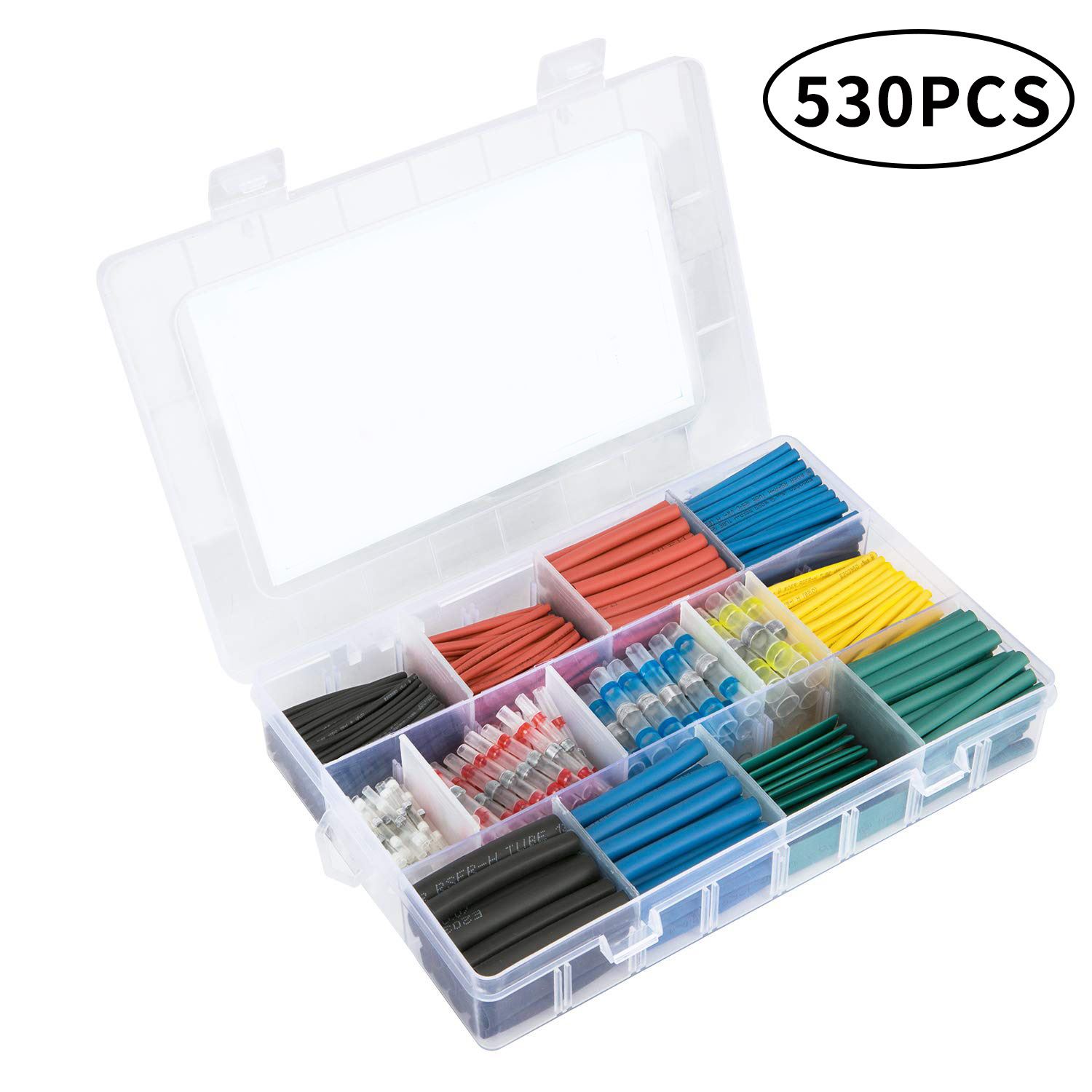 530防水焊锡环端子盒装热缩中接端子组合SST焊锡环+热缩管组合