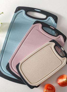 厨房工具FDA小麦秸秆塑胶菜板案板三件套切蔬菜水果切肉砧板用品