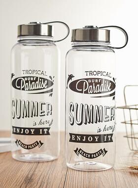 大容量水杯创意礼品水壶不含BPA手提AS材质太空杯户外便携大茶杯