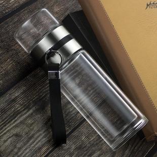 双层隔热透明玻璃便携车载泡茶师水杯 茶水分离 商务礼品定制杯子