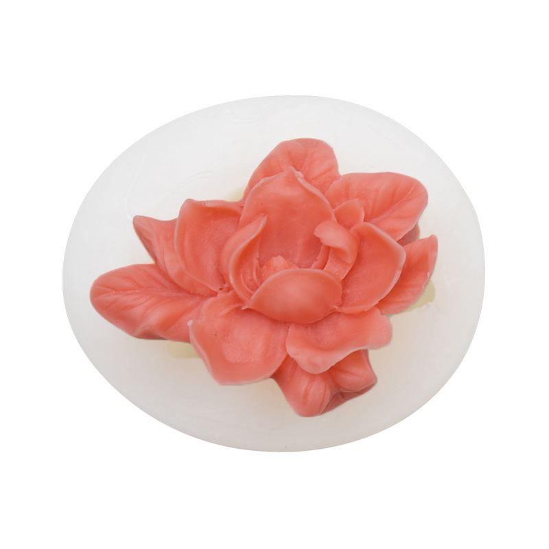 DIY石膏模具玫瑰花带叶香薰手工皂模翻糖慕斯蛋糕硅胶模具