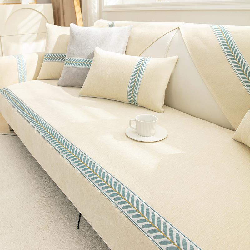 新款雪尼尔沙发垫ins风简约现代四季通用防滑坐垫沙发套罩盖布巾