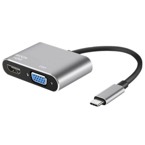 usb-c hub转hdmi vga 二合一4K视频同显高清转换器 type-c 拓展坞定制