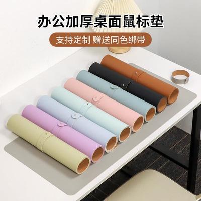 新款羊皮纹软木桌垫防水车缝大号鼠标垫办公皮革儿童学习写字垫