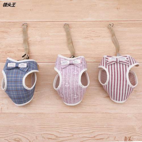 一件代发宠物家用外出背心式牵引绳猫咪狗狗中小型犬胸背带狗绳