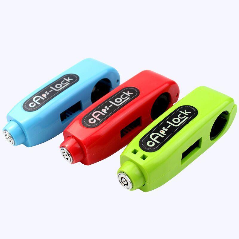 直销摩托车车锁手把防盗锁车把牛角锁电动车锁grip caps lock定制