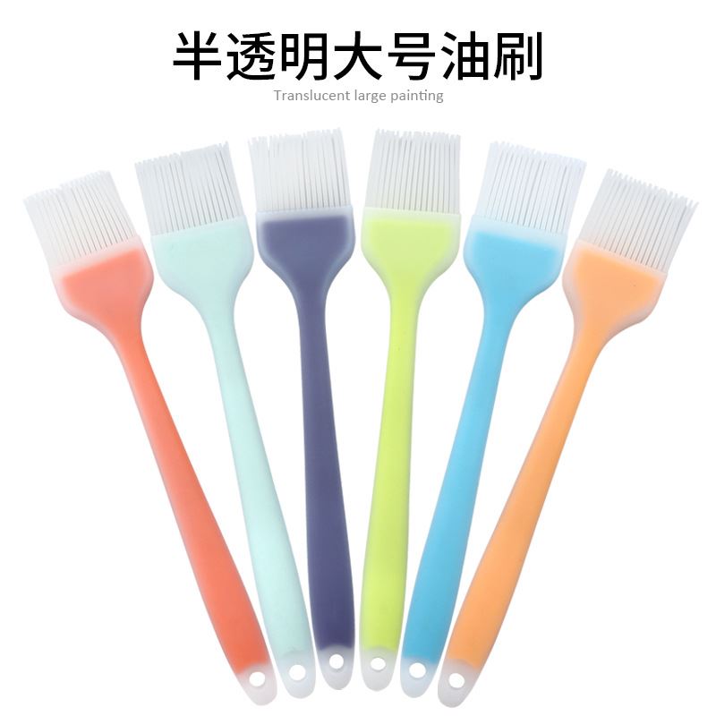现货 大号硅胶刷半透明一体式硅胶油刷烧烤刷蛋糕刷烘焙工具