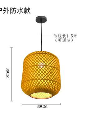 厂家直供灯笼防水防晒中式仿古民宿餐馆火锅店农庄竹编大红灯笼