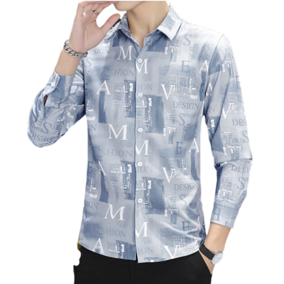 男士长袖加绒衬衫潮流痞帅高级感