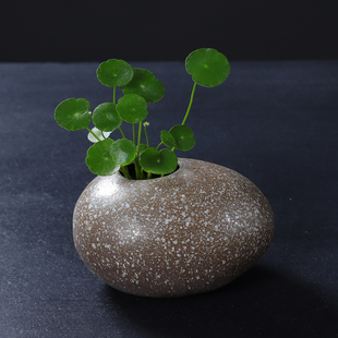 陶瓷陶罐固定水草沉底盆鱼缸造景摆件水草定植陶罐仿真小假山造型