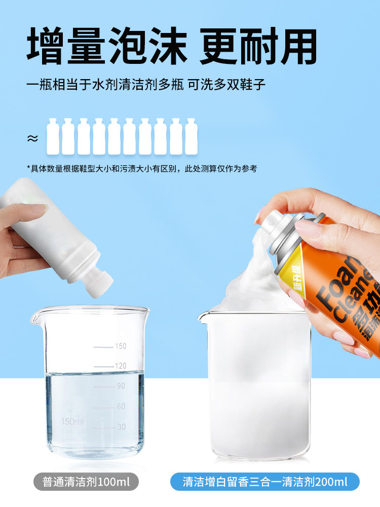 흰 신발용 다기능 매직 버블 클리너 노워시 신발 특수 제염 세척제 유물